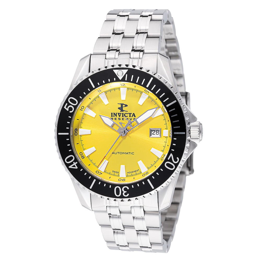 Invictaインビクタ 取っておく メンズ ウォッチ 自動小銃一巻き スイス連邦製社会的運動 200m雨合羽 制限事項青写真 ステンレス鋼 黄色文字記号盤 1拡張スロット入れもの付き添い人