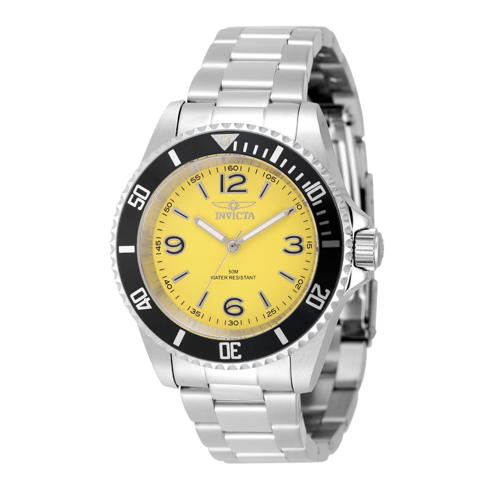 Invictaインビクタ Specialty Rowan メンズ 腕時計 クォーツ 40mm ステンレス イエロー文字盤 50m防水