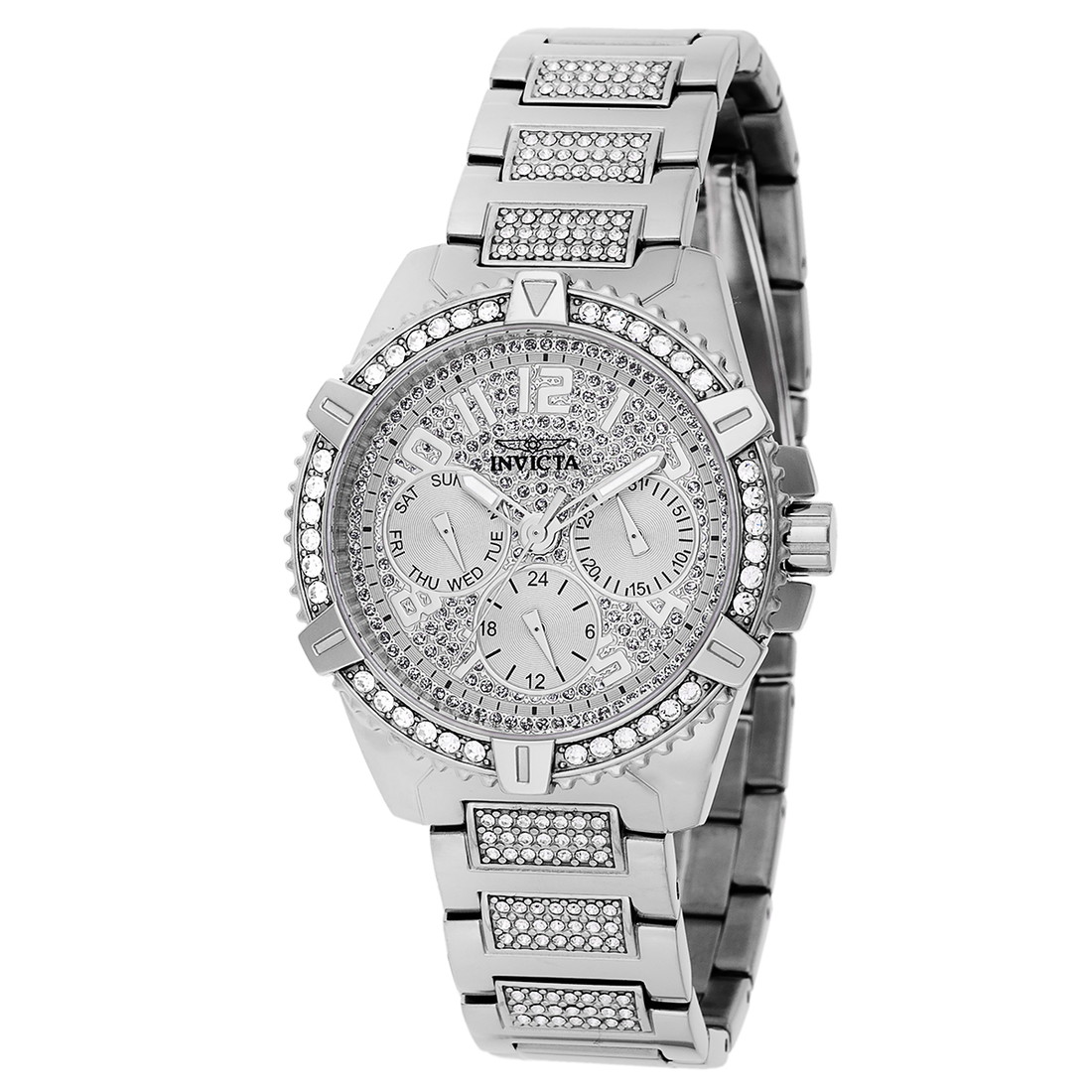 Invictaインビクタ Invictaインビクタセレスティアル レディース 腕時計 37mm クオーツ ステンレス シルバー グリッター文字盤 50m防水 31,135円