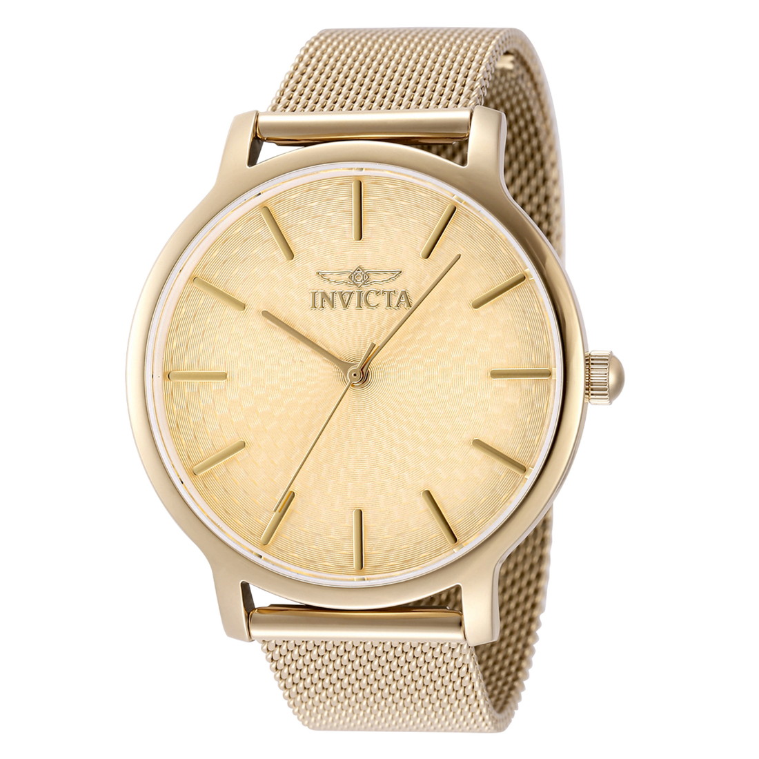 Invictaインビクタ ワイルドフラワー 男女兼用 腕時計 38mm ゴールド ステンレス クォーツ アナログ 30m防水 金色