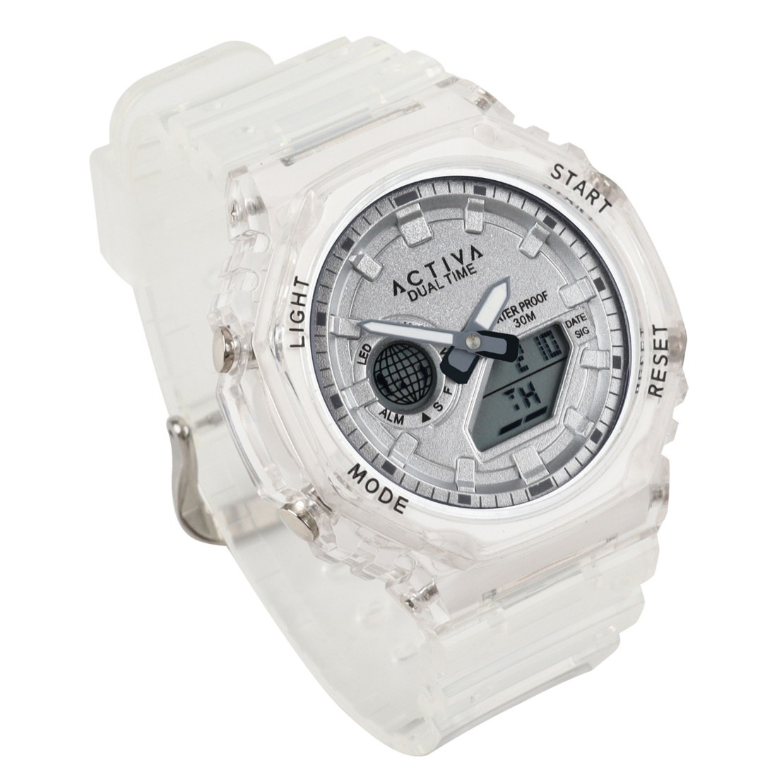 Invictaインビクタ アクティバ レコンX ユニセックス 腕時計 デジタル ホワイト 透明 45.5mm クオーツ 防水 ストップウォッチ LEDライト