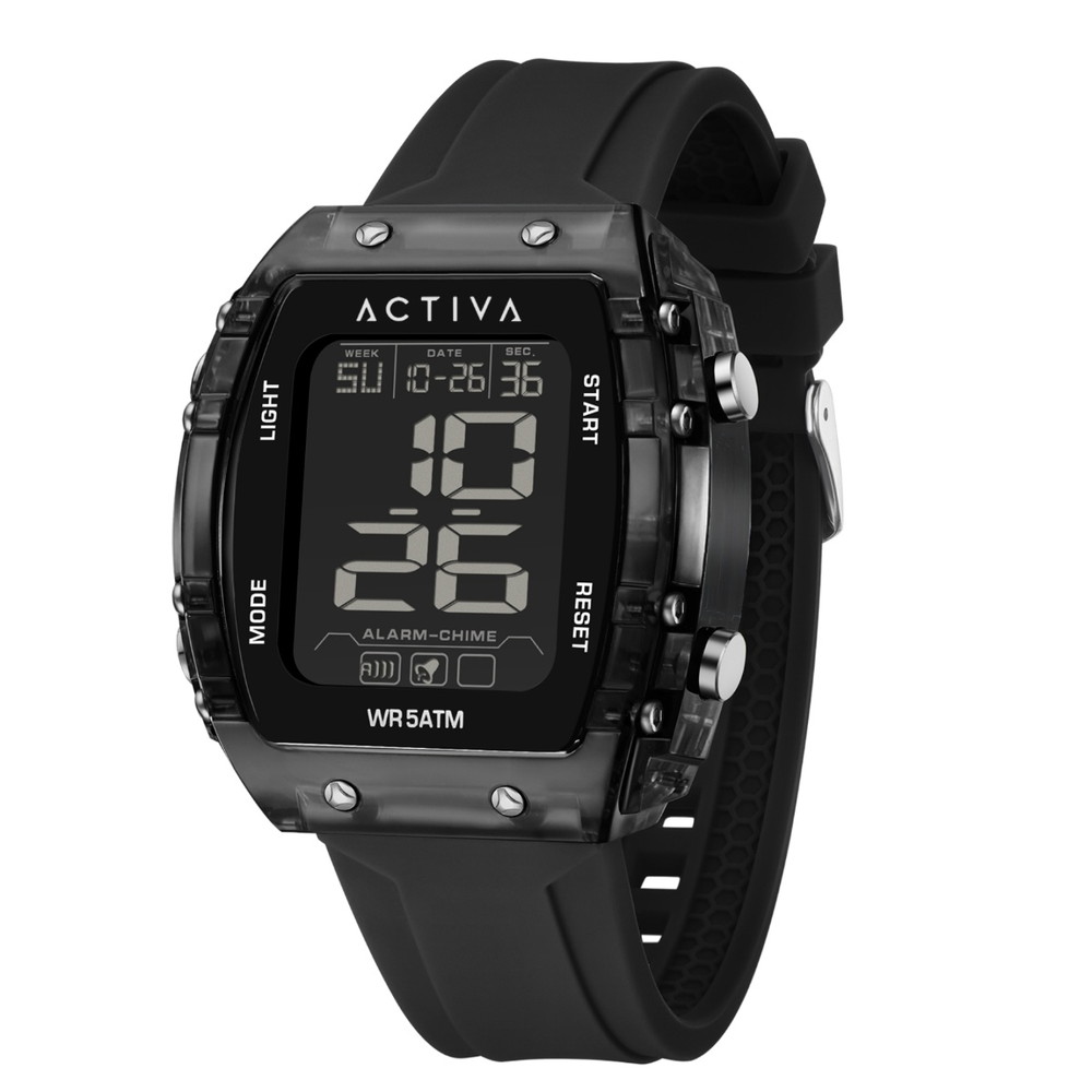 Invictaインビクタ Activa Ranger X メンズ 腕時計 デジタル 45mm ブラック TPUバンド 30m防水 LEDバックライト ストップウォッチ タイマー アラーム