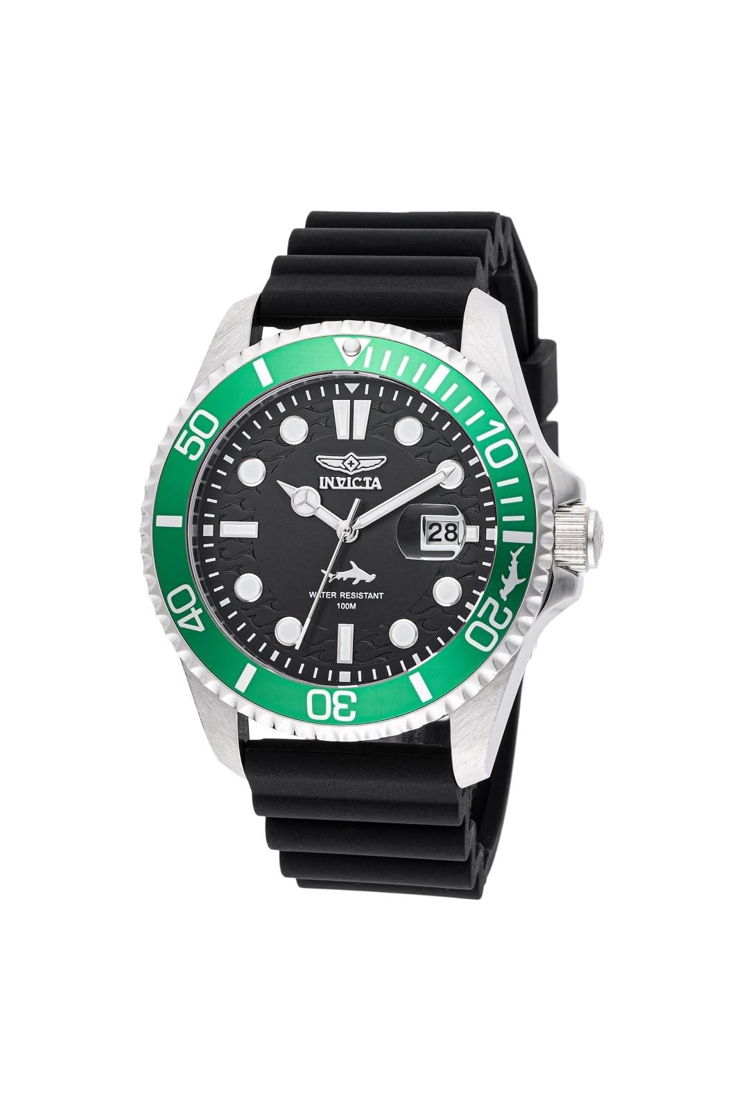 インビクタ Pro Diver メンズ ブラック文字盤 シリコンバンド クォーツ 43mm|Basqueバスク