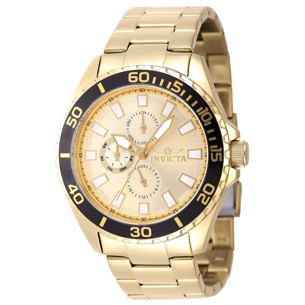Invicta Pro Diver メンズ 46粍 ステンレス鋼スチール写真 ゴールド ゴールド dial VH67 石英