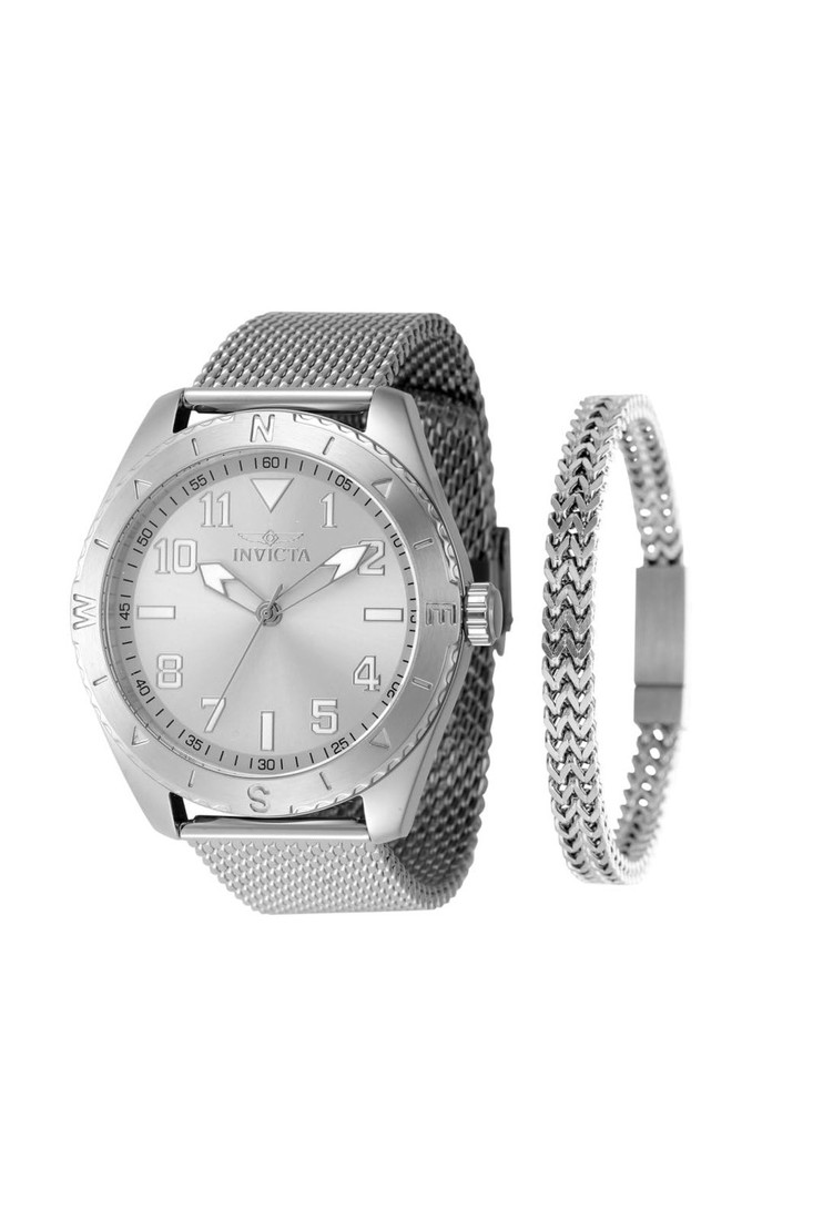 INVICTA Specialty メンズ 45粍 ステンレス鋼スチール写真 スチール写真 しろがね色 dial パソコン21J 石英