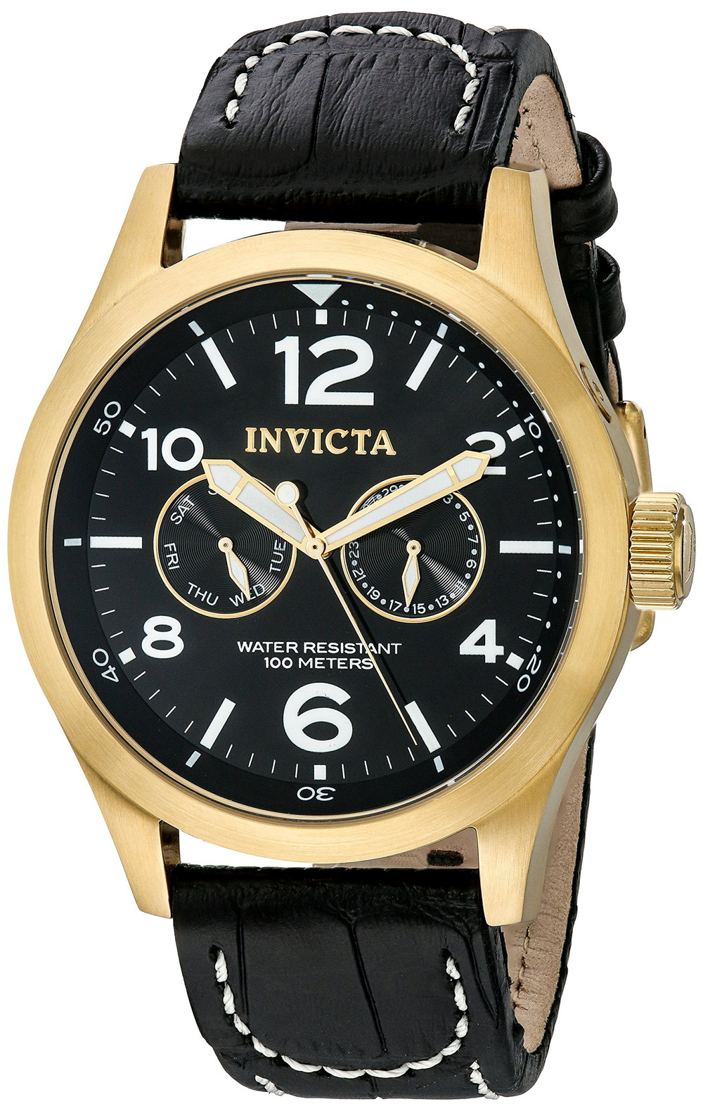 Invicta メンズ 10491 Specialty ステンレススチール ウォッチ レザーバンド