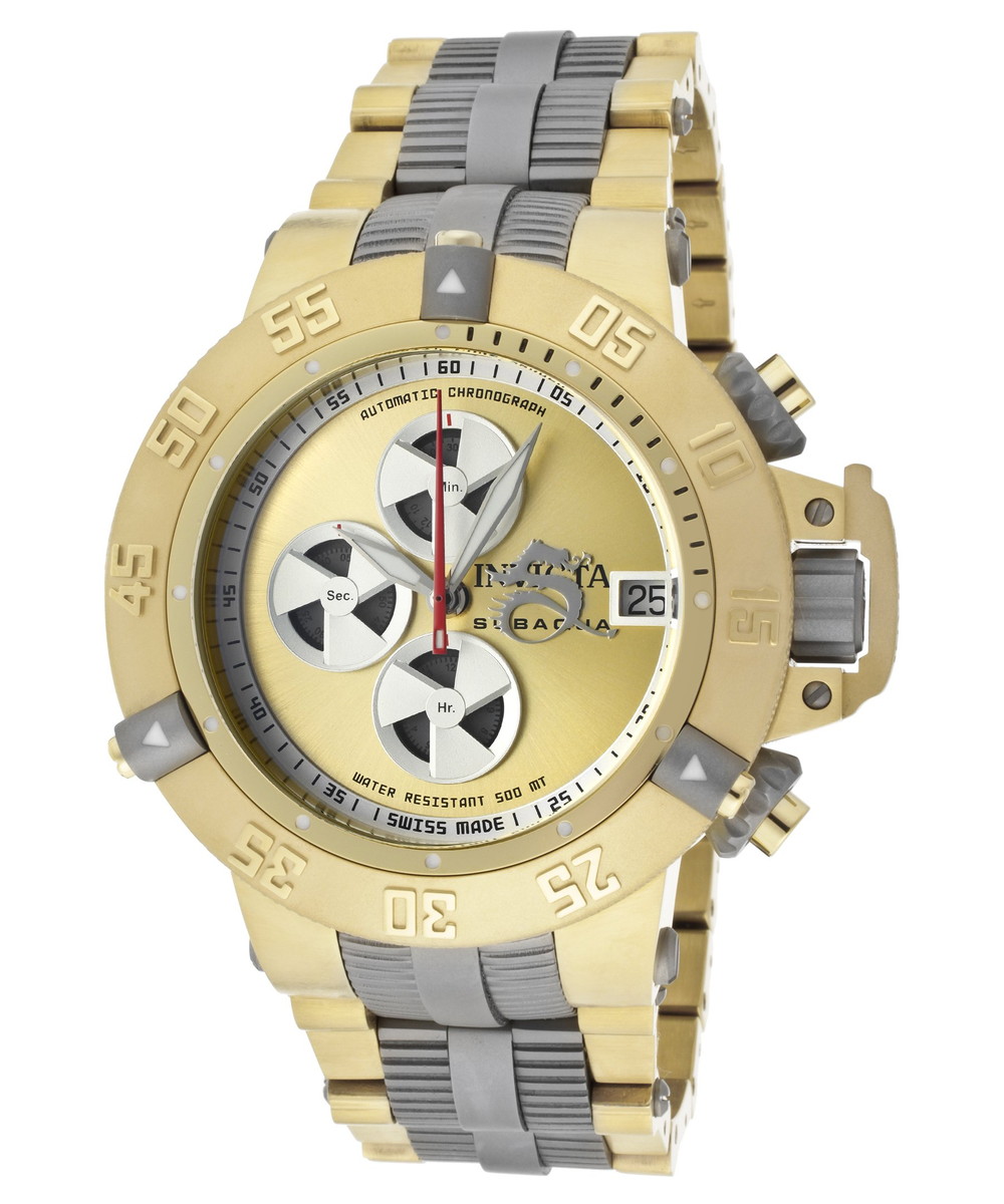 Invicta メンズ 11644 Subaqua Noma III オートマティック クロノ ゴールドトーン ウォッチ