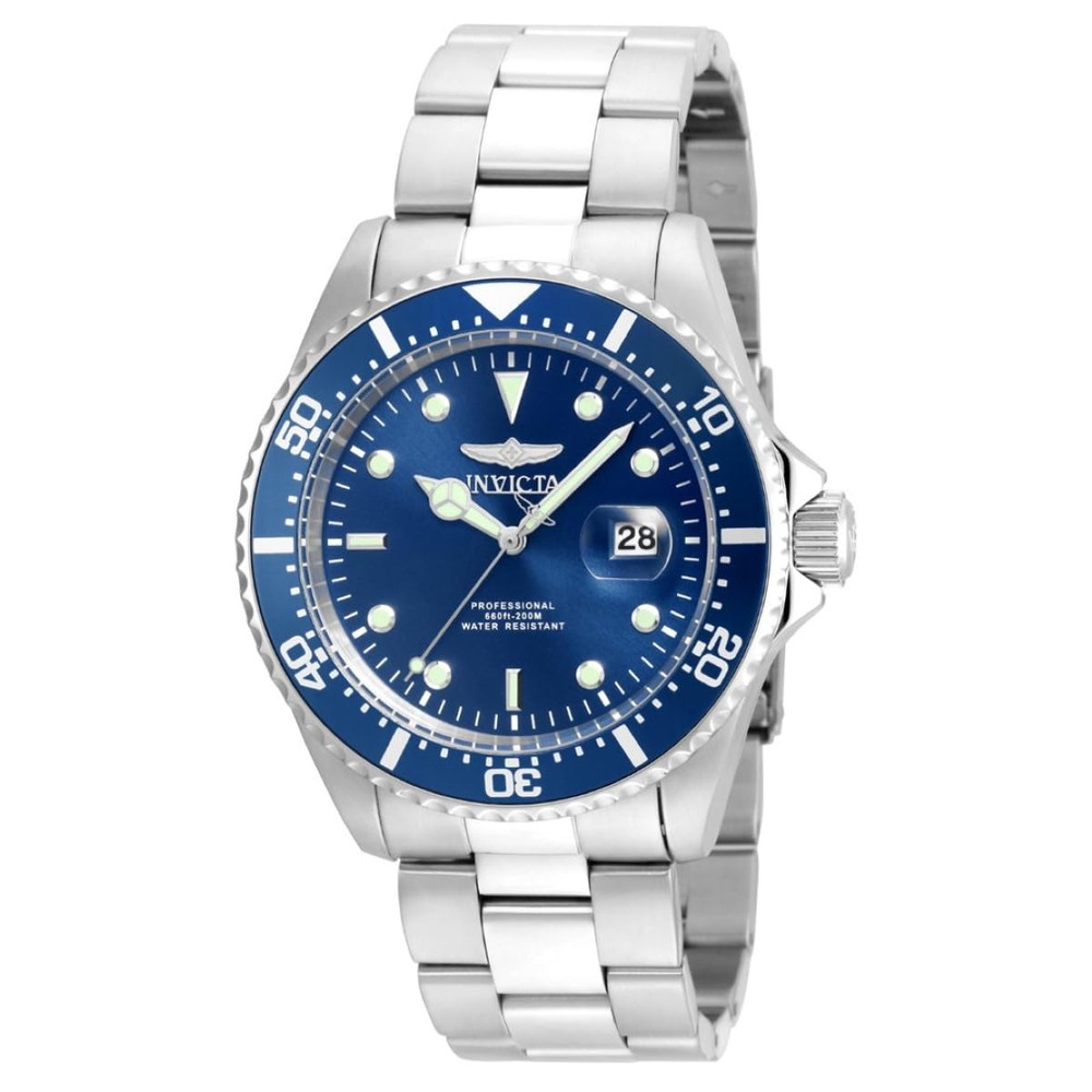 Invicta メンズ 22019 Pro Diver アナログディスプレイ クォーツ シルバー ウォッチ