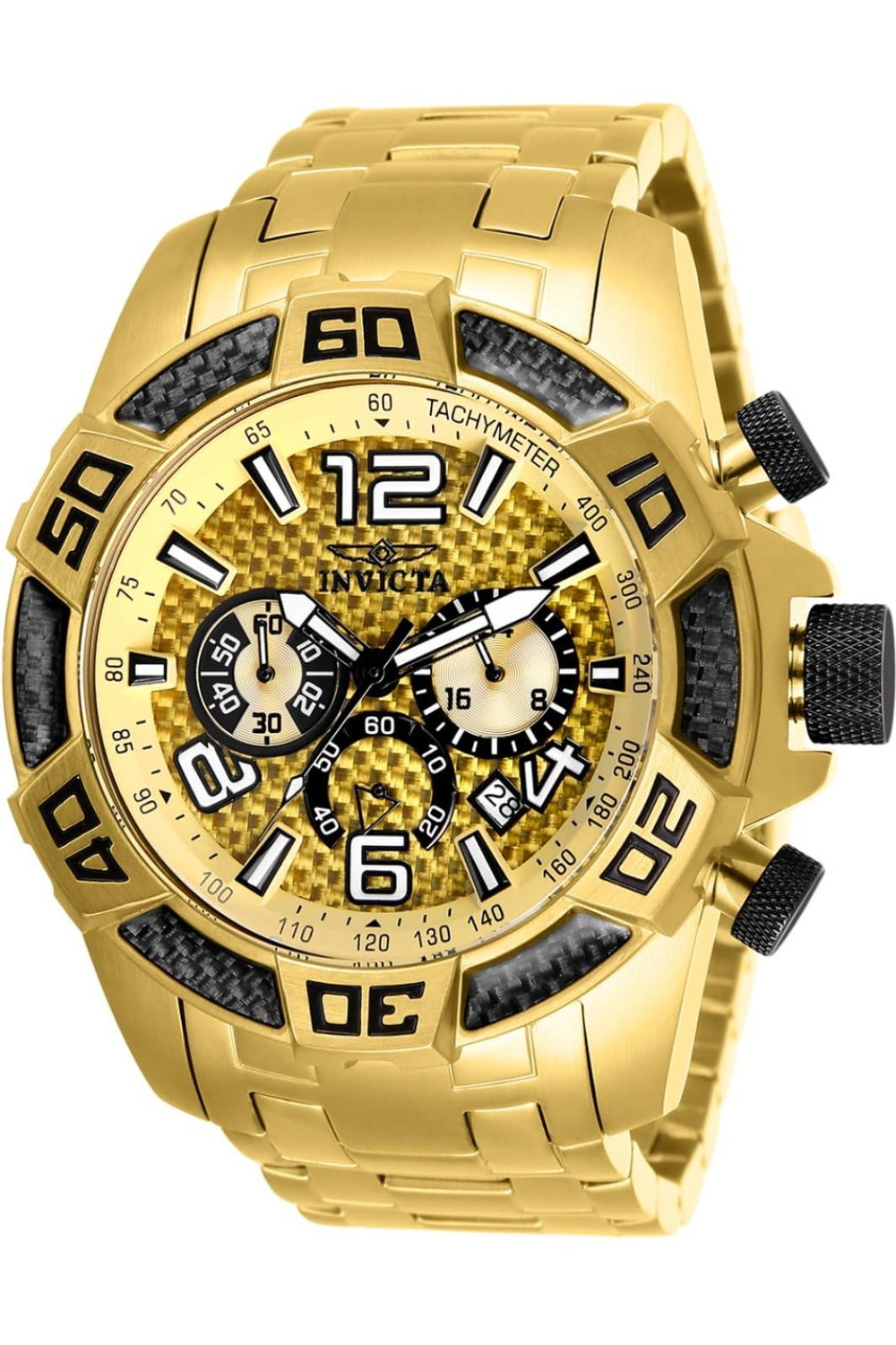 Invicta メンズ Scuba クォーツウォッチ ゴールド 25854｜Basqueバスク