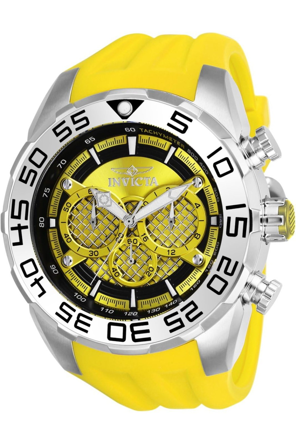 Invicta メンズ アナログ クォーツウォッチ シリコンストラップ 26298 しろがね色 Bracelet