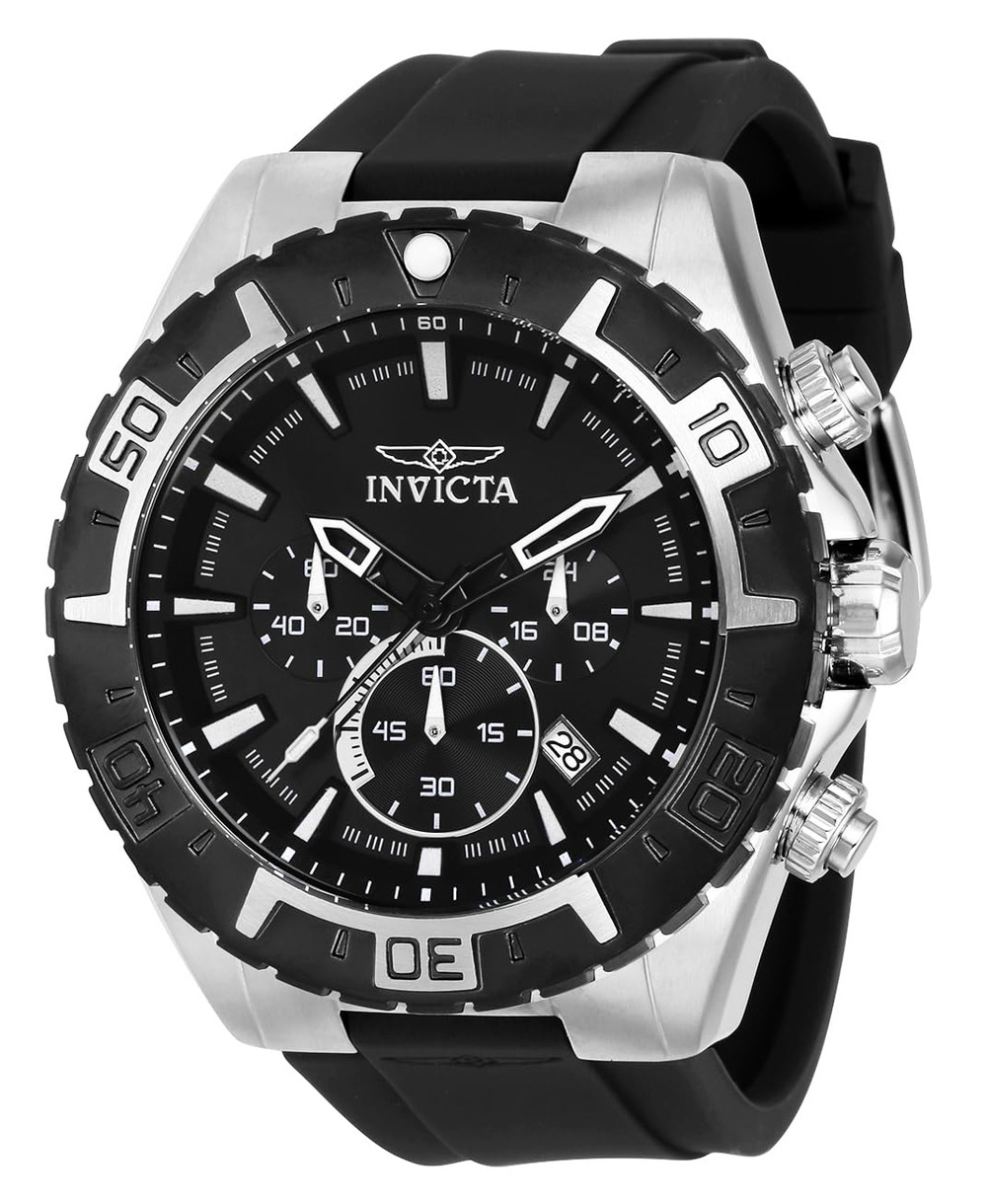 Invicta メンズ 37630 Aviator 石英 クロノグラフ 黒いこと文字盤 御覧になる