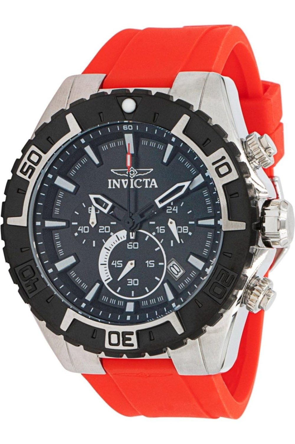 Invicta Aviator メンズ 49mm ステンレススチール スチール ブラック dial VK63A クォーツ