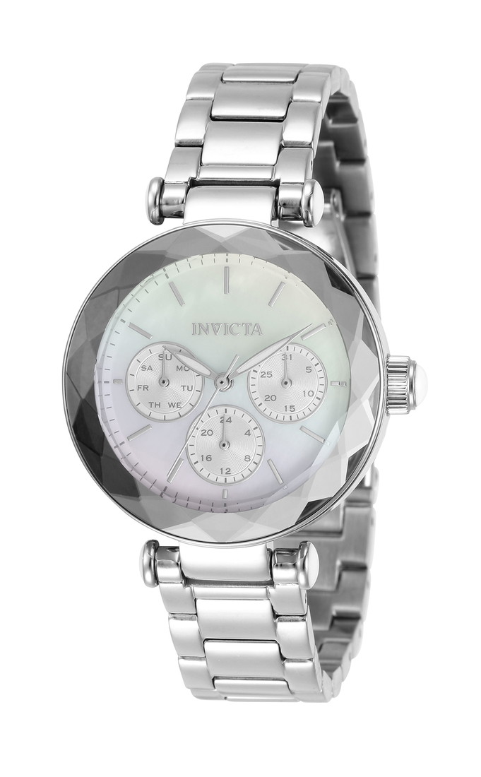 Invictaインビクタ Angel レディース 腕時計 クォーツ 100m防水 ステンレス ホワイトダイアル 36mm シルバー｜Basqueバスク