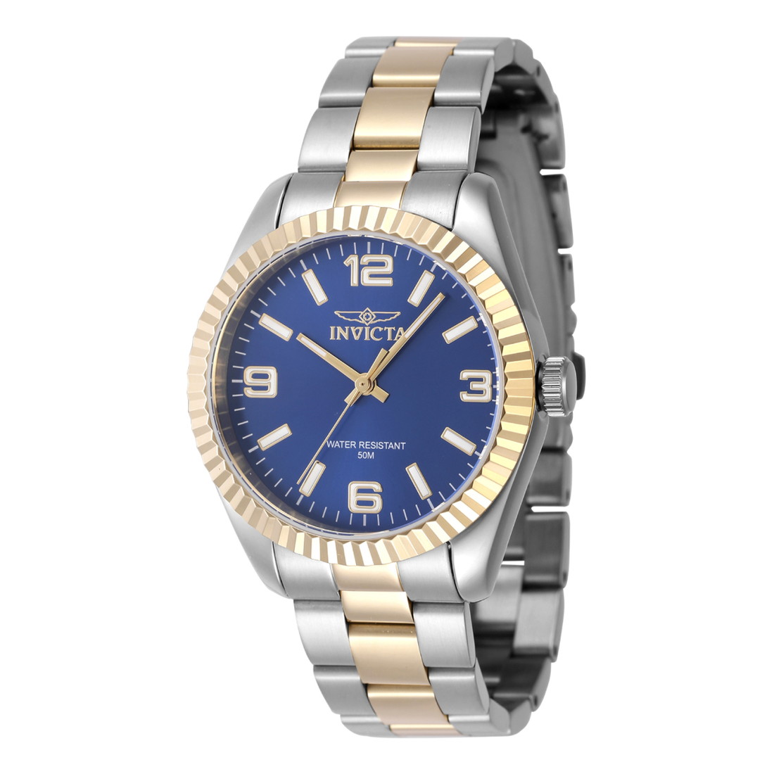 Invictaインビクタ Specialty Stratford レディース 腕時計 36mm ゴールド ステンレススチール ブルー文字盤 50m防水 クォーツ