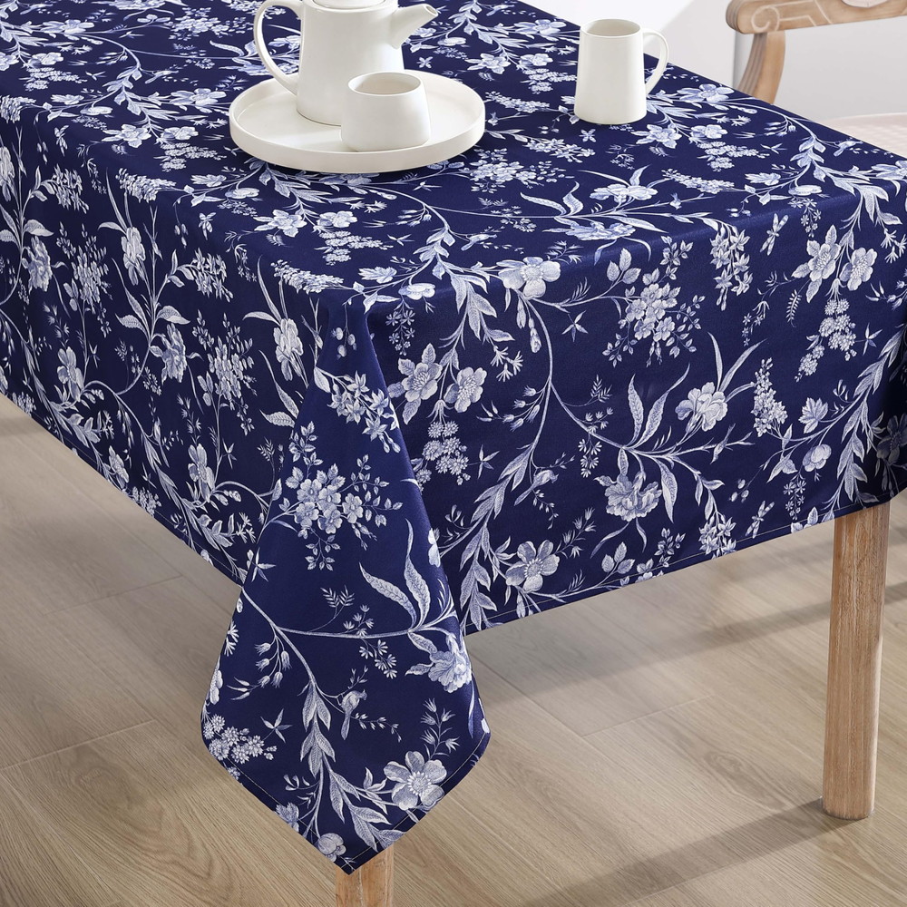 Laura Ashley かざり付けるテーブルクロス しわ 汚れた状態抵抗性 こぼれ押しとどめる 撥水 イージーケア 洗い濯ぎ能力のある ポリエステル出どころ 晩ご飯 勝手もと 記念日 寄りあい用 60 x 120 Branch Toile
