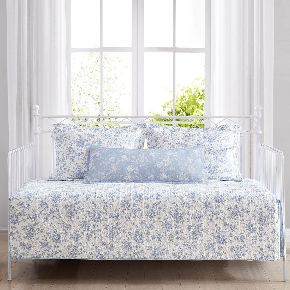 Laura Ashley デイベッドセット フローラル Walled Garden Blue デイベッド
