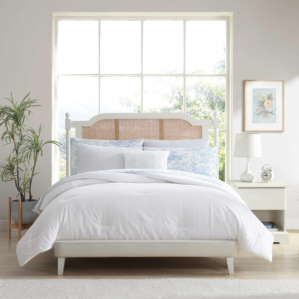 Laura Ashley クイーン コンフォーターセット スーパーソフト Quartet Pink クイーン