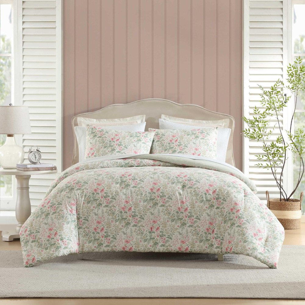 Laura Ashley ツイン コンフォーターセット Arden Floral Pink