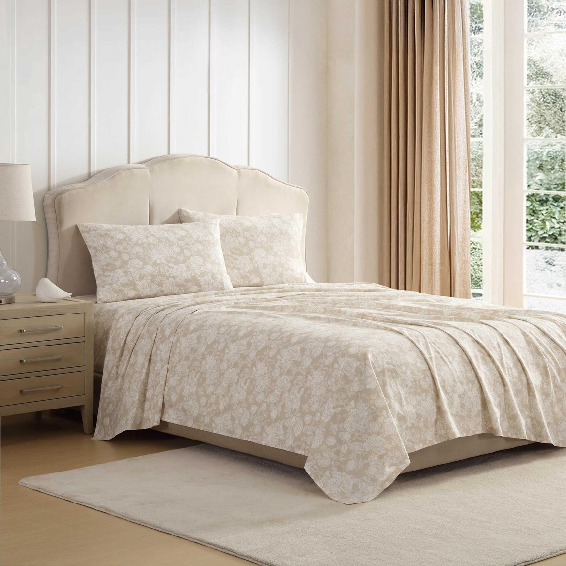 Laura Ashley 敷き布書き割り 綿織物 基準打数ケール 花柄 Meredith Brown 寝台用寝具