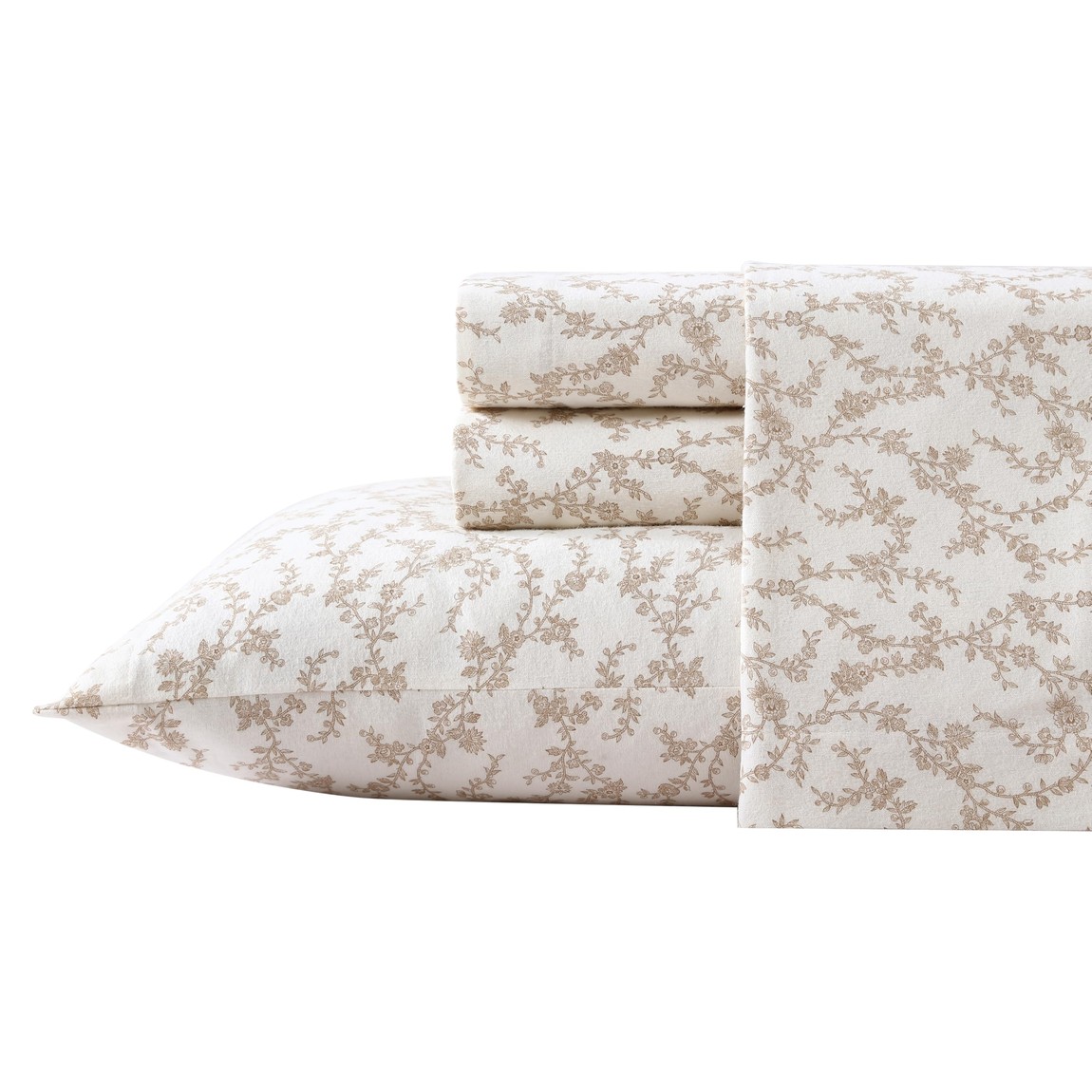 Laura Ashley フラフランネル 敷き妙仕掛ける 花柄 Victoria Beige 綿織物 洗える 保温