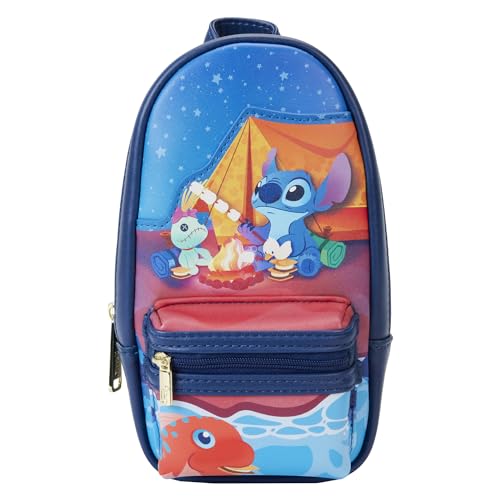 Loungefly ディズニー スティッチ キャンプ柄 ミニリュック ペンケースセット