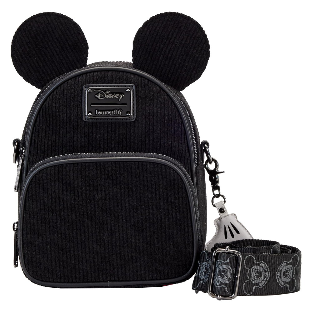 Loungefly Disney ミッキー コーデュロイ コンバーチブル クロスボディバッグ