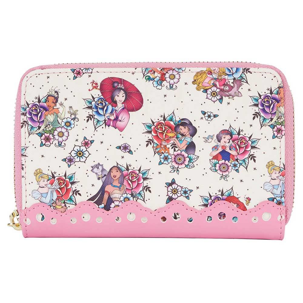 Loungefly Disney プリンセス タトゥー フェイクレザー ジップアラウンドウォレット