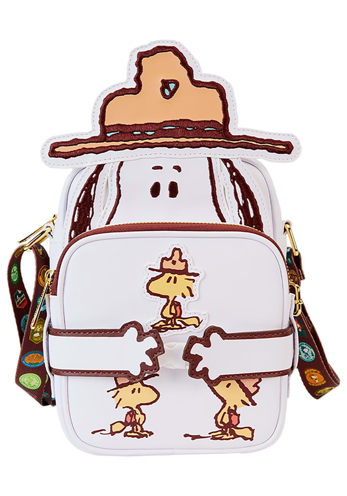 Loungefly ピーナッツ 50周年記念 スヌーピーのビーグルスカウト コスプレ クロスバディーズバッグ コインバッグ付き スタンダード