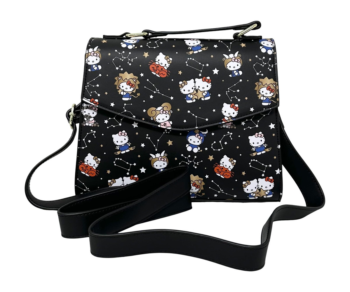 Loungefly Sanrio Hello Kitty 星座 総柄プリント クロスボディ サッチェル ハンドバッグ｜Basqueバスク