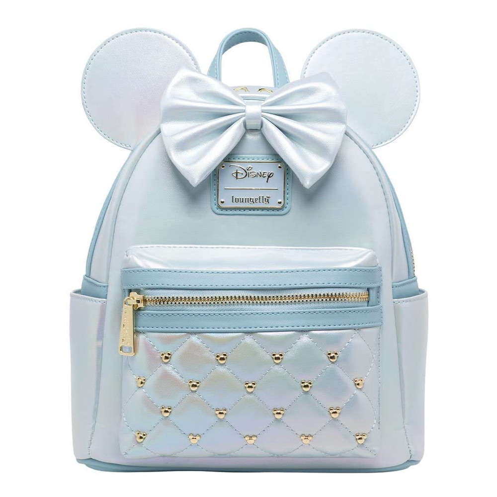 【DISNEY X LOUNGEFLY】ミニーマウスバックパックブルー Loungefly Disney Mickey Mouse Holographic Cobalt Blue Mini
