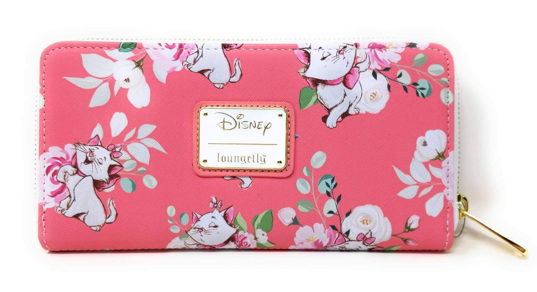 Loungefly Disney おしゃれキャット マリー ピンクフローラル AOP ウォレット