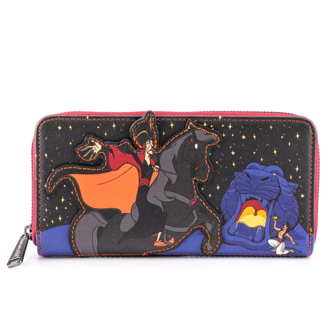 Loungeflyラウンジフライ ディズニー アラジン ジャファー ヴィランズ シーン レディース ジップアラウンド ウォレット 長財布 合成皮革 キャラクター グッズ 悪役