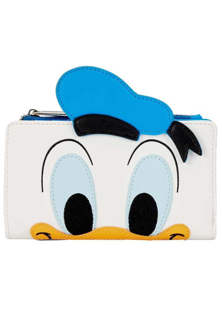 Loungeflyラウンジフライ ディズニー ドナルドダック レディース 二つ折り財布 キャラクター グッズ フェイクレザー ウォレット|Basqueバスク