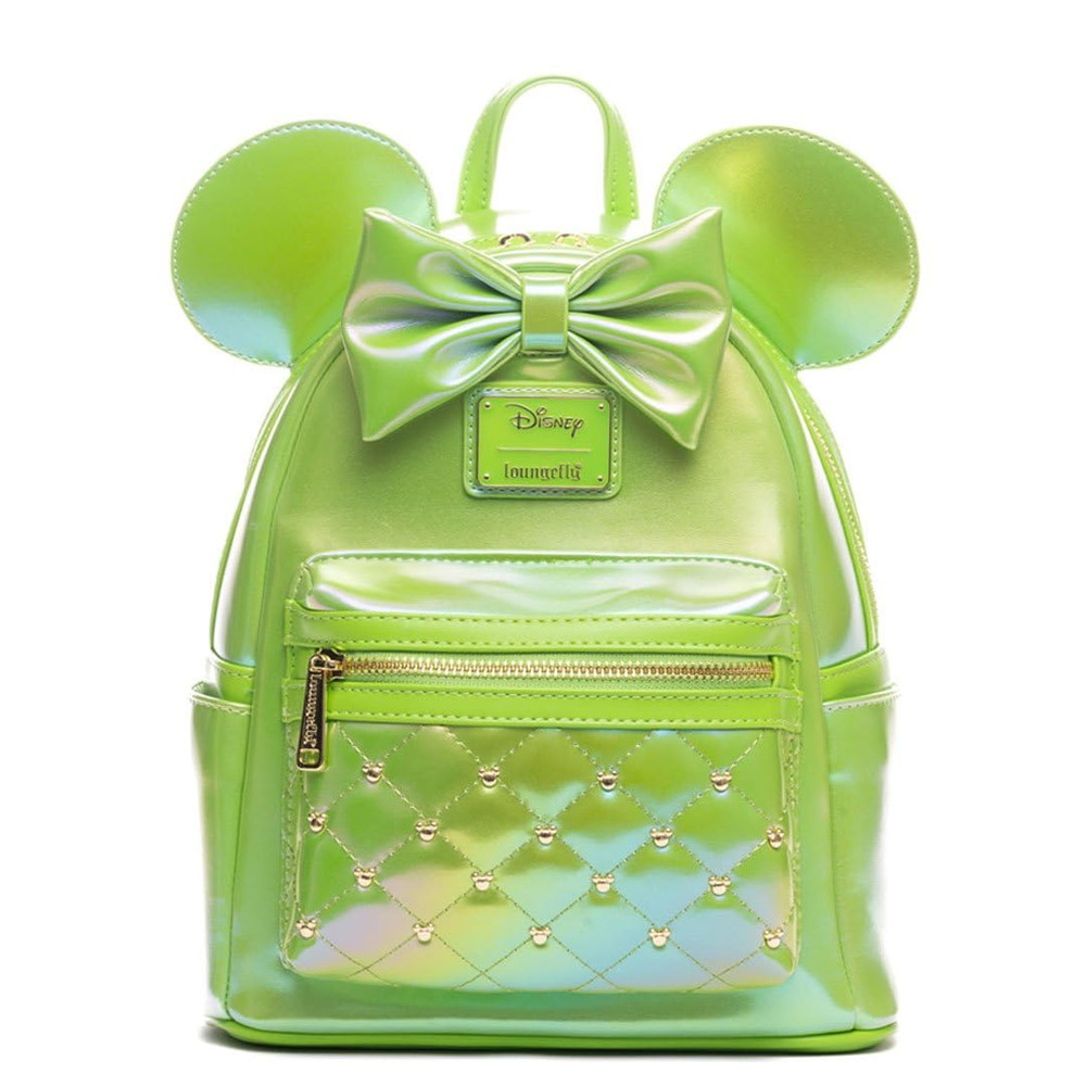 Loungefly Disney ミニーマウス クラシックシリーズ バックパック エメラルドイリディセント