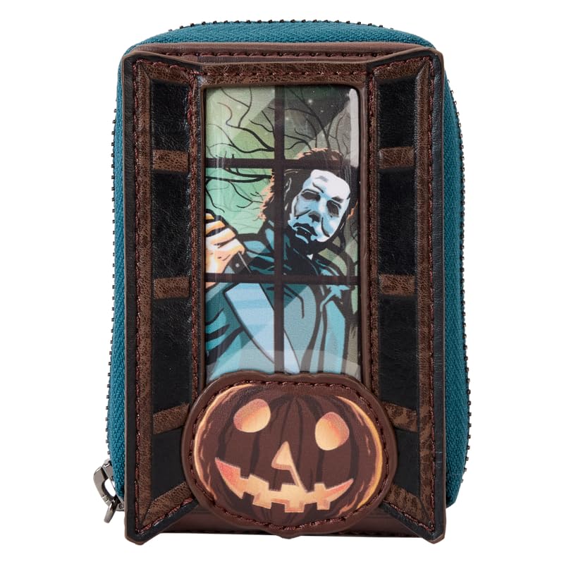 Loungefly ハロウィン マイケルマイヤーズ パンプキン グロー アコーディオン ジップアラウンドウォレット|Basqueバスク