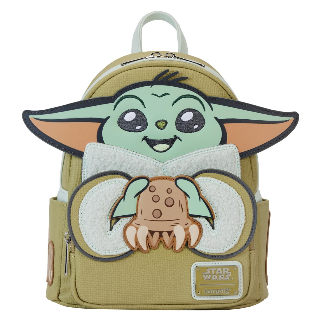 Loungeflyラウンジフライ スターウォーズ マンダロリアン グローグー クラブス コスプレ ミニバックパック レディース ミニリュック キャラクター ビーガンレザー ボア