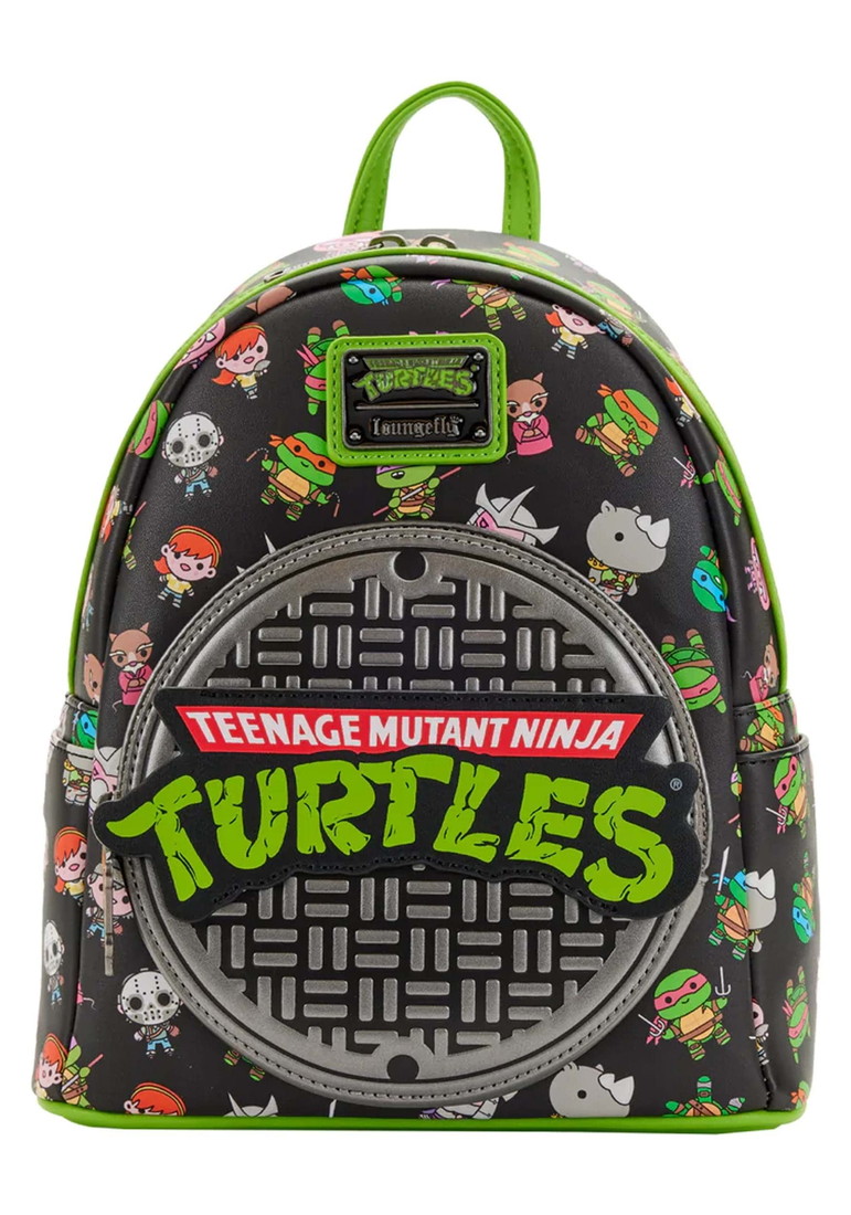 Loungeflyラウンジフライ ミュータント タートルズ マンホール 総柄 レディース ミニバックパック リュックサック キャラクター グッズ