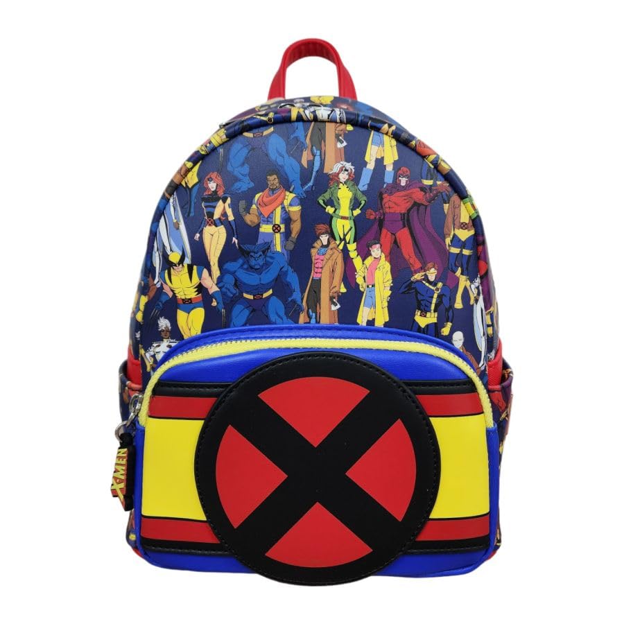 Loungeflyラウンジフライ マーベル X-MEN 1997 男女兼用 ミニバックパック リュック 総柄 コミック柄 US限定