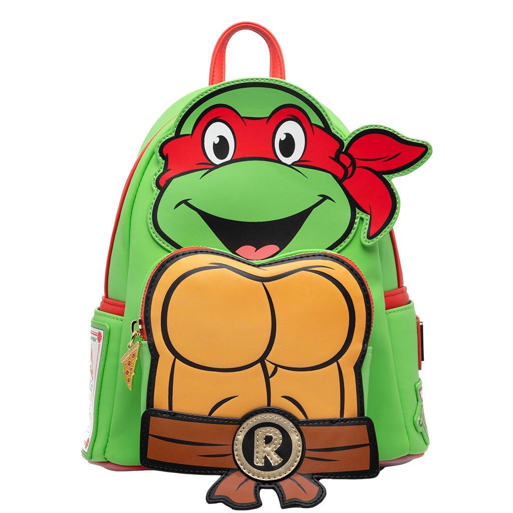 Loungeflyラウンジフライ ニコロデオン ミュータント タートルズ ラファエル コスプレ レディース ミニバックパック リュック 合成皮革 キャラクター グッズ|Basqueバスク