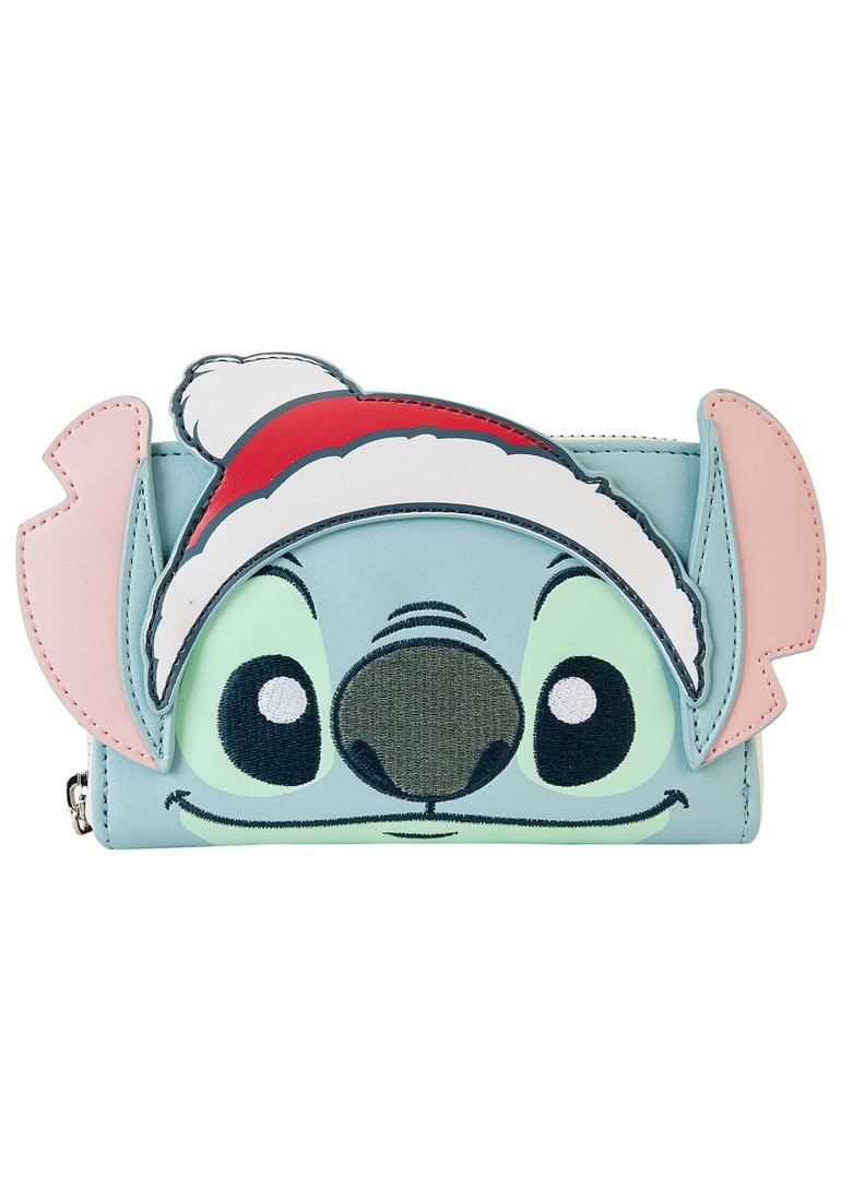 Loungeflyラウンジフライ ディズニー スティッチ ホリデー グリッター ジップアラウンド ウォレット レディース 財布 キャラクター クリスマス コスプレ