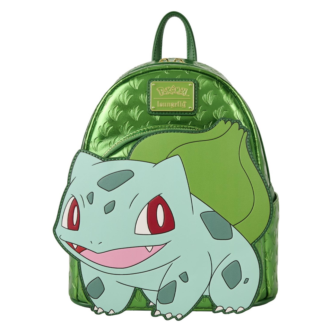 Loungeflyラウンジフライ ポケモン フシギダネ レディース ミニバックパック リュックサック メタリックグリーン フェイクレザー キャラクター グッズ
