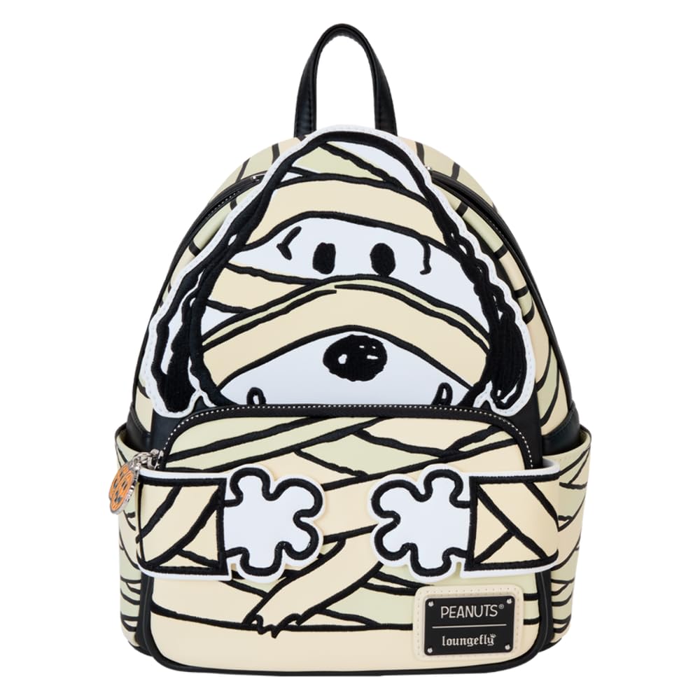 Loungeflyラウンジフライ ピーナッツ スヌーピー ミイラ 蓄光 ミニバックパック レディース メンズ バッグ キャラクター グッズ ハロウィン
