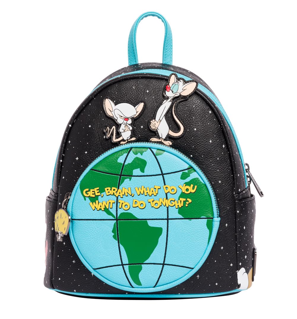 Loungeflyラウンジフライ ピンキー＆ブレイン 世界征服 レディース ミニバックパック 限定品 アニマニアックス リュックサック 暗闇で光る キャラクターグッズ
