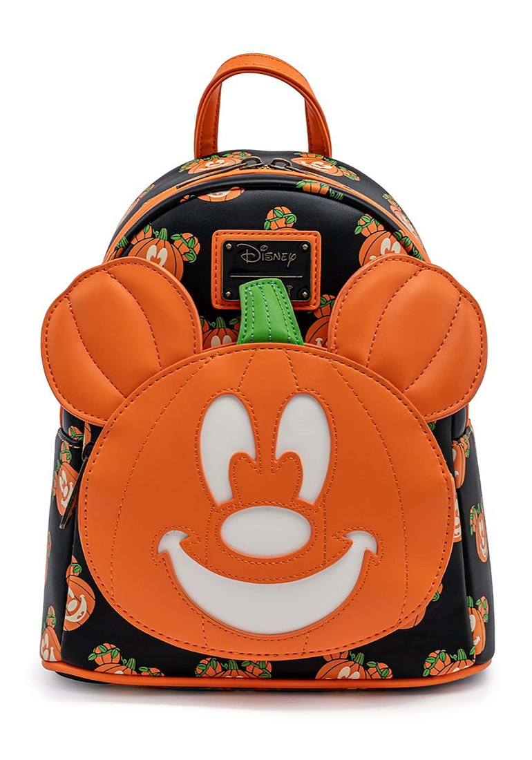 Loungeflyラウンジフライ ディズニー ミッキーマウス ジャック・オー・ランタン レディース リュック バックパック ハロウィン かぼちゃ 蓄光 キルティング 合成皮革 キャラクター グッズ｜Basqueバスク