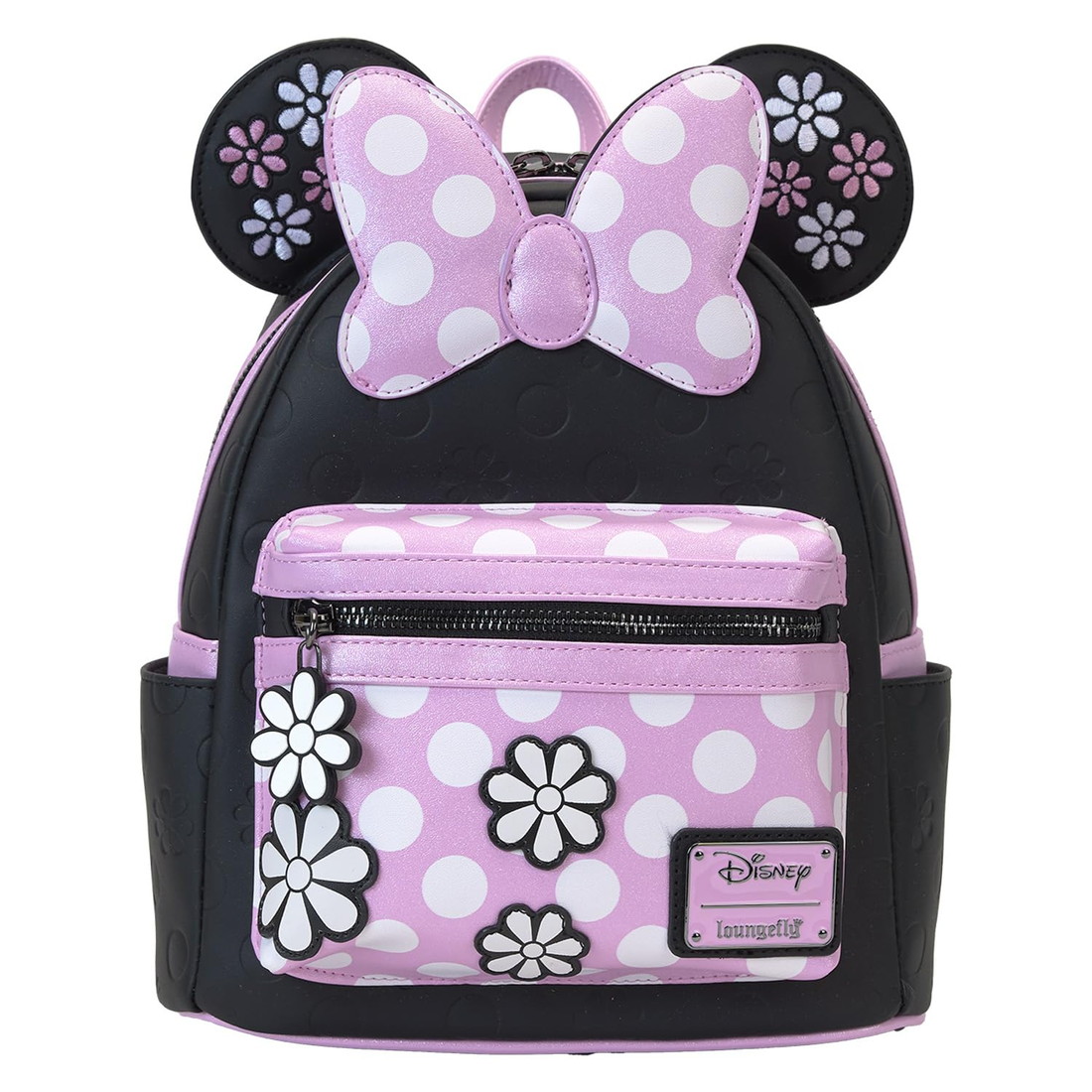 Loungeflyラウンジフライ ディズニー ミニーマウス フローラル ドット ミニバックパック レディース リュックサック 花柄 水玉 キャラクター