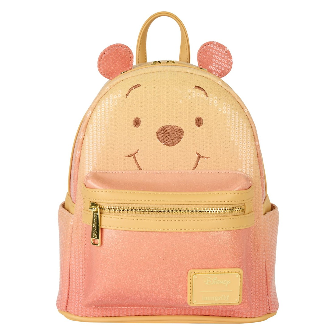 Loungeflyラウンジフライ くまのプーさん レディース ミニバックパック ディズニー スパンコール グリッター グラデーション キャラクター｜Basqueバスク