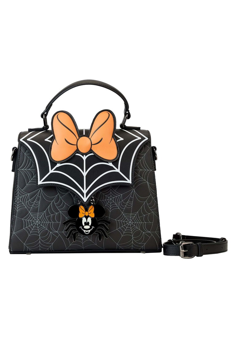 Loungeflyラウンジフライ ディズニー ミニーマウス スパイダー レディース クロスボディバッグ 蓄光 蜘蛛の巣 ハロウィン キャラクターグッズ