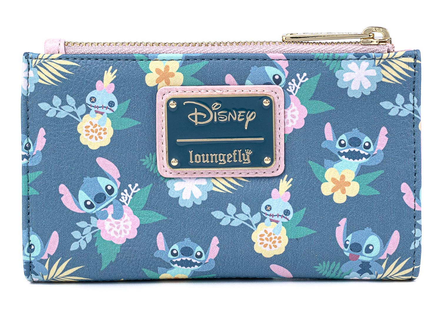 Loungeflyラウンジフライ ディズニー スティッチ スクランプ レディース 二つ折り財布 パステル トロピカル フローラル ボタニカル キャラクター ギフト 10,857円