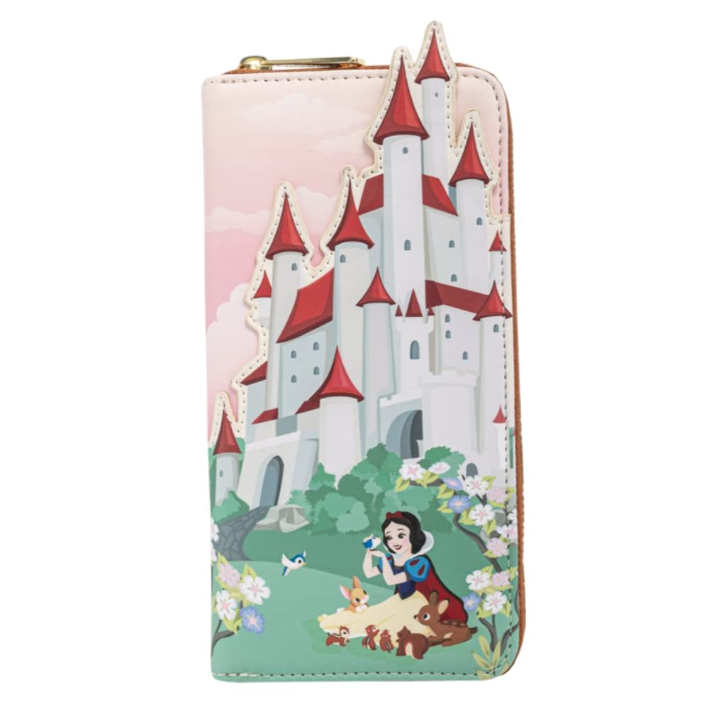 Loungeflyラウンジフライ ディズニー 白雪姫 キャッスルシーン レディース 長財布 ジップアラウンド ヴィーガンレザー キャラクター プリンセス｜Basqueバスク