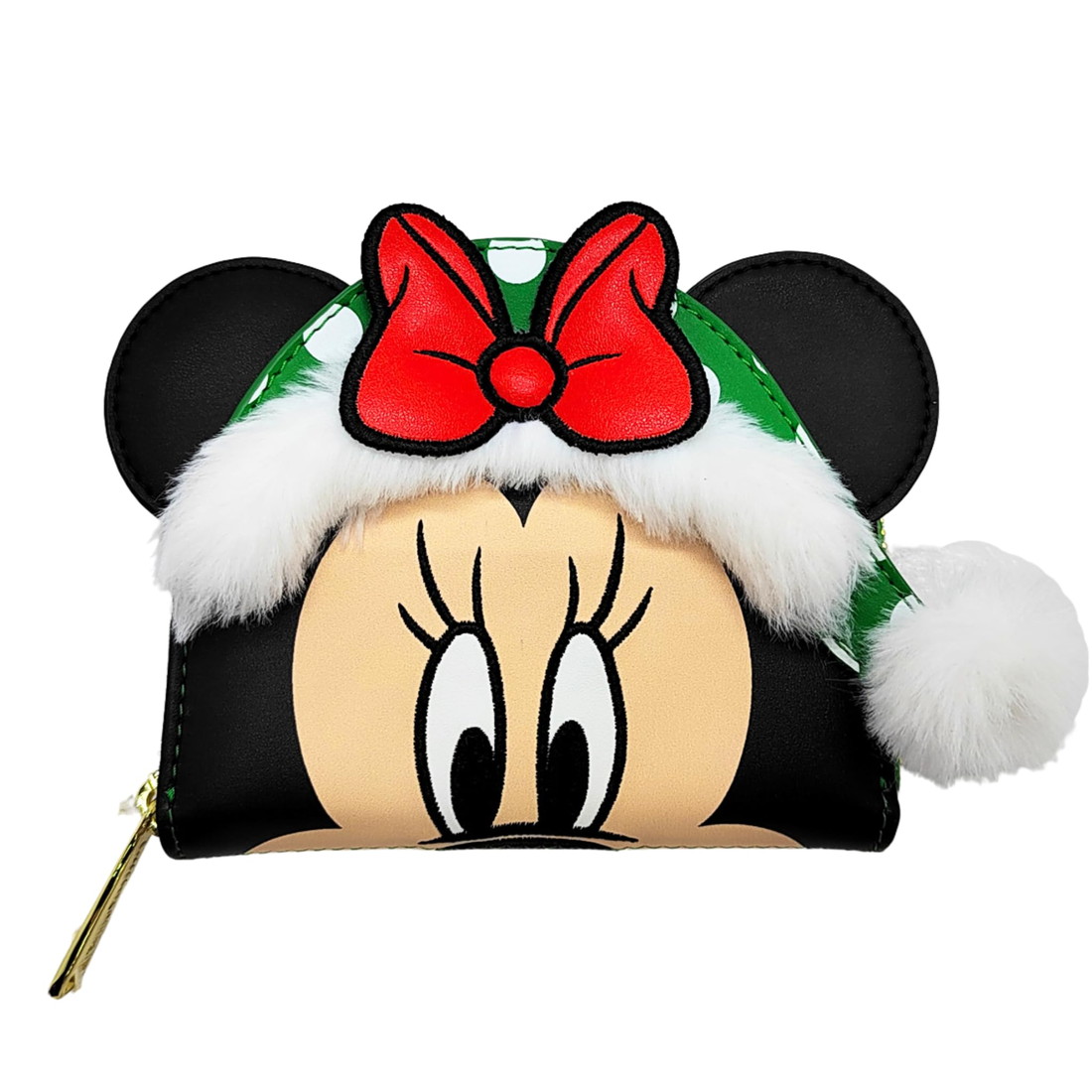 Loungeflyラウンジフライ ディズニー ミニーマウス エルフ コスプレ ドット柄 クリスマス ウォレット レディース 財布 キャラクター フェイクレザー|Basqueバスク